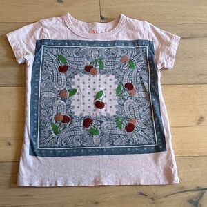 Crewcuts Pink Bandana Print Kids T-Shirt S 6/7